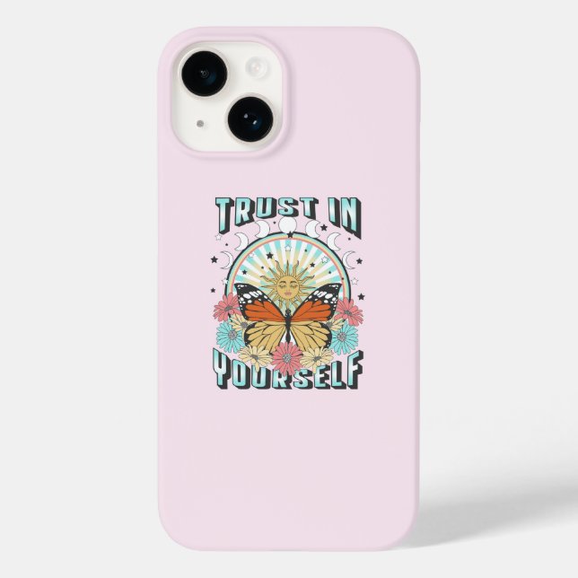 Trust in Yourself | Celestial Sun and Butterfly Case-Mate iPhone Case (Back)
