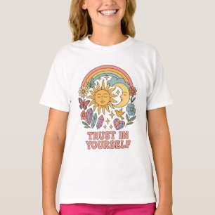 Trust in Yourself – Retro Psychedelic Sun & Moon T-Shirt