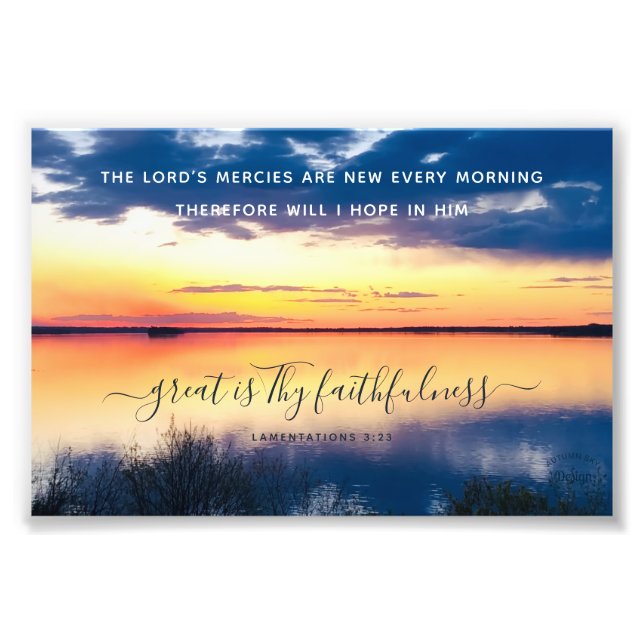Trust Inspiring Quote Sunset Photo Print (Front)