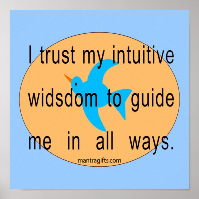 Trust Intuition Motivational Poster (Front)