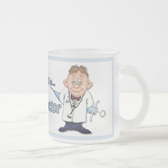 Trust Me Doc Frosted Glass Coffee Mug (Right)