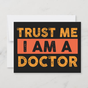 Trust me I am a doctor Postcard