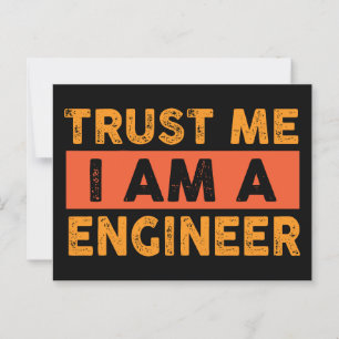 Trust me I am a engineer Postcard