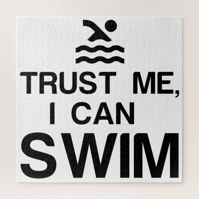 TRUST ME, I CAN SWIM JIGSAW PUZZLE (Vertical)