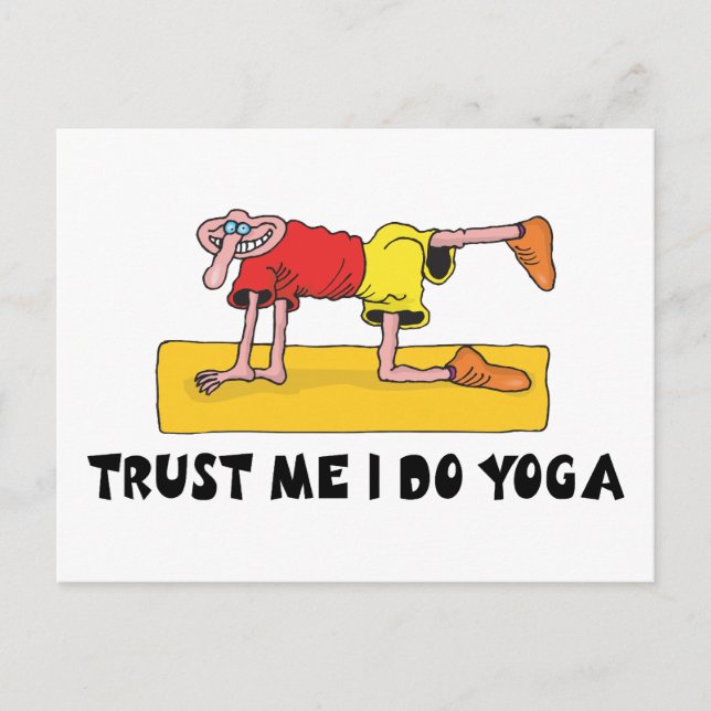 Trust Me I Do Yoga Gift Postcard (Front)