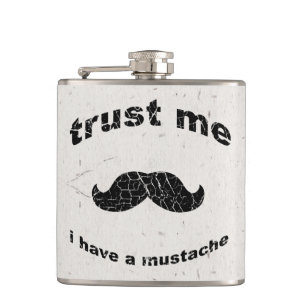 Trust me i have a moustache hip flask