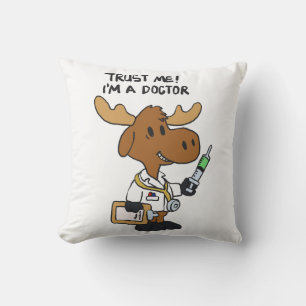 Trust me! i´m á doctor choose background colour cushion