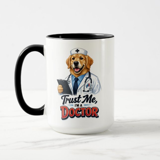 Trust Me I’m a Dogtor Funny Dog Doctor Mug (Left)