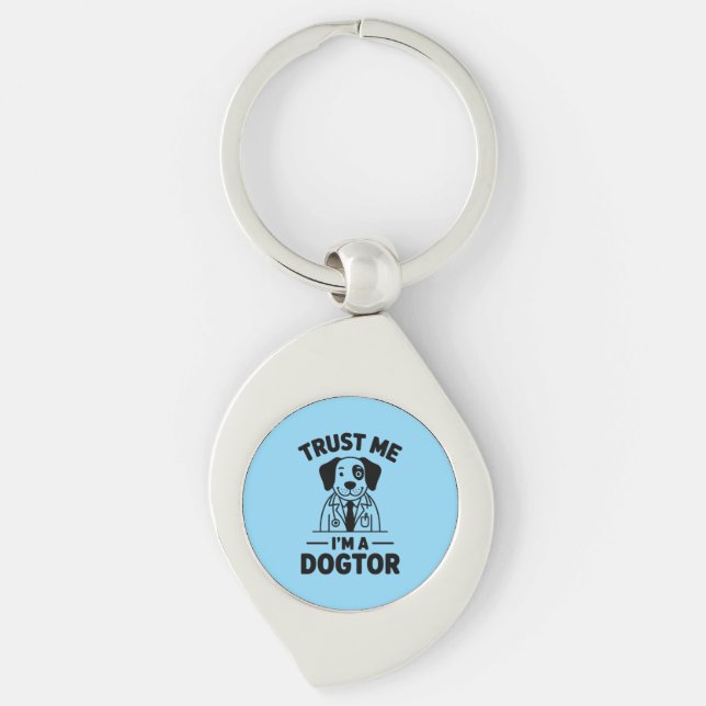 Trust Me I’m a Dogtor Key Ring (Front)