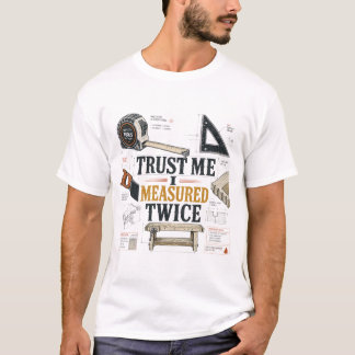 Trust Me I Measured Twice Blueprint Tee