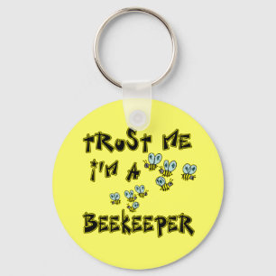 Trust Me I'm a Beekeeper Key Ring