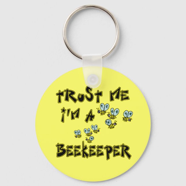 Trust Me I'm a Beekeeper Key Ring (Front)