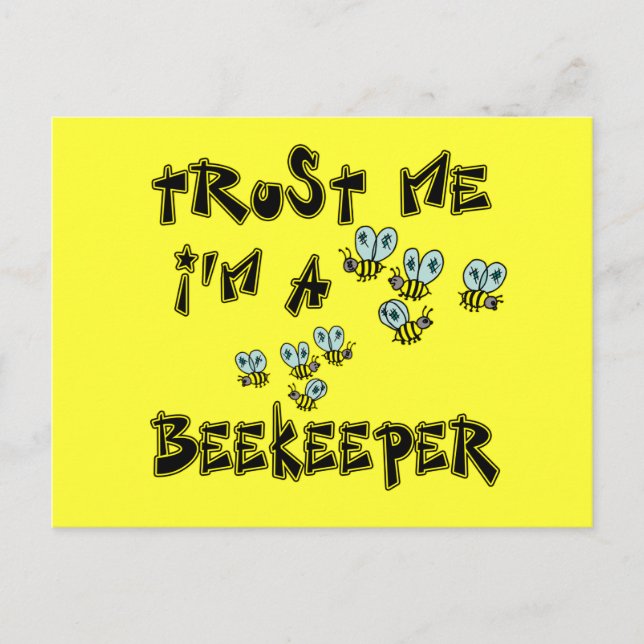 Trust Me I'm a Beekeeper Postcard (Front)