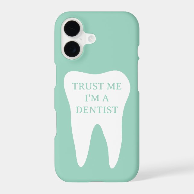 Trust me im a dentist funny white tooth logo (Back)