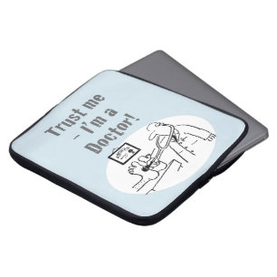 Trust Me - I'm a Doctor! Funny Cartoon Laptop Sleeve