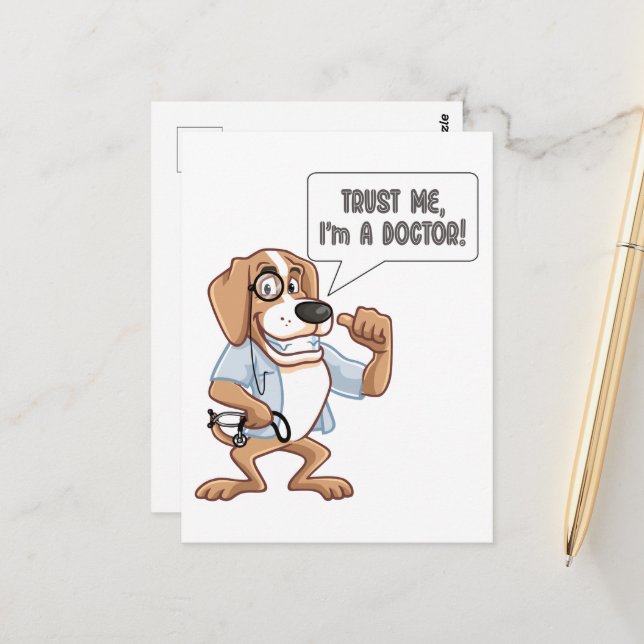 Trust Me Im a Doctor  Postcard (Front/Back In Situ)