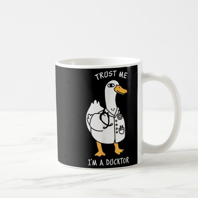 Trust Me I'm A Ductor Whimsical Duck Doctor Animal Coffee Mug (Right)