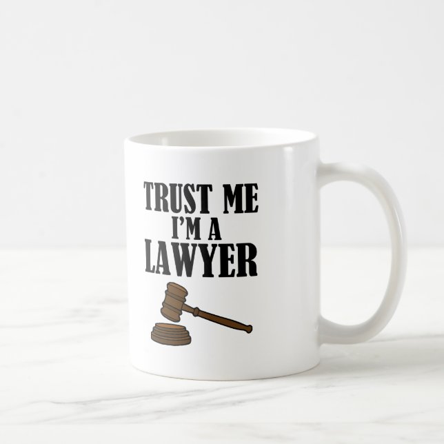 Trust Me I'm a Lawyer funny men's shirt Coffee Mug (Right)