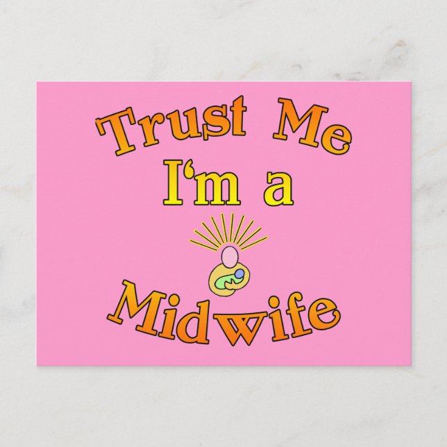 Trust Me I'm a Midwife Products Postcard (Front)