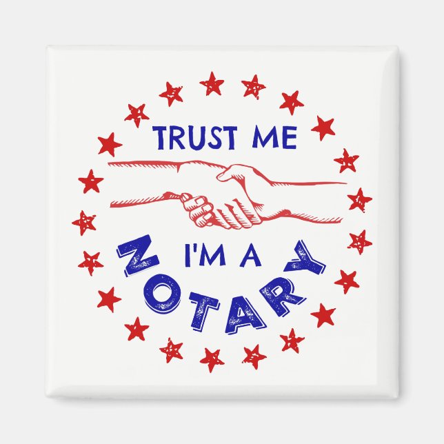 Trust Me, I'm a Notary Handshake Magnet (Front)