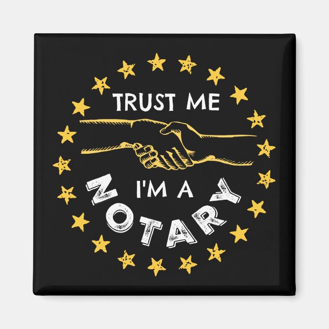 Trust Me, I'm a Notary Handshake Magnet (Front)