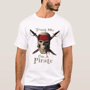 Trust Me I'm A Pirate Skull and Swords Anchor Funn T-Shirt