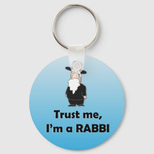 Trust me I'm a rabbi - Funny jewish humour Key Ring