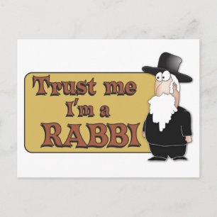 Trust Me - I'M A RABBI - Great Jewish humour Postcard