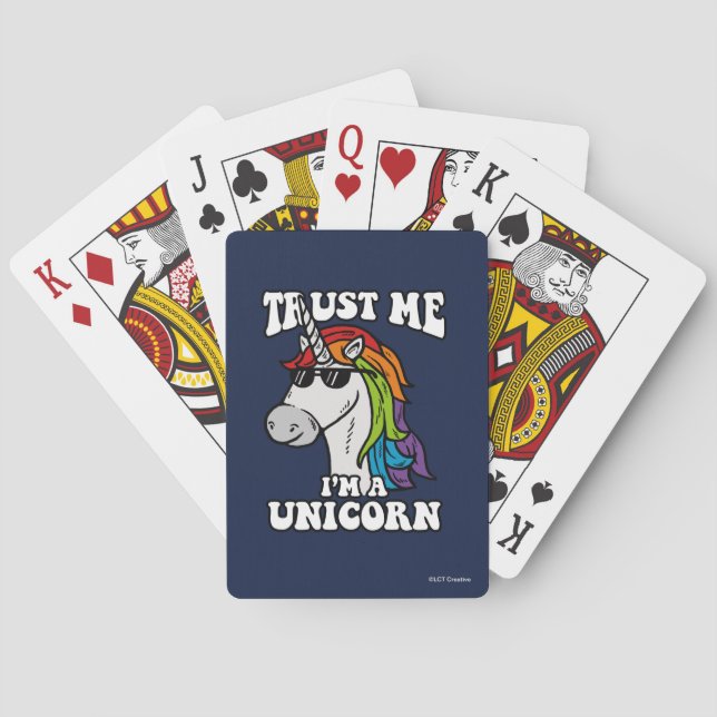 Trust Me I'm A Unicorn Playing Cards (Back)