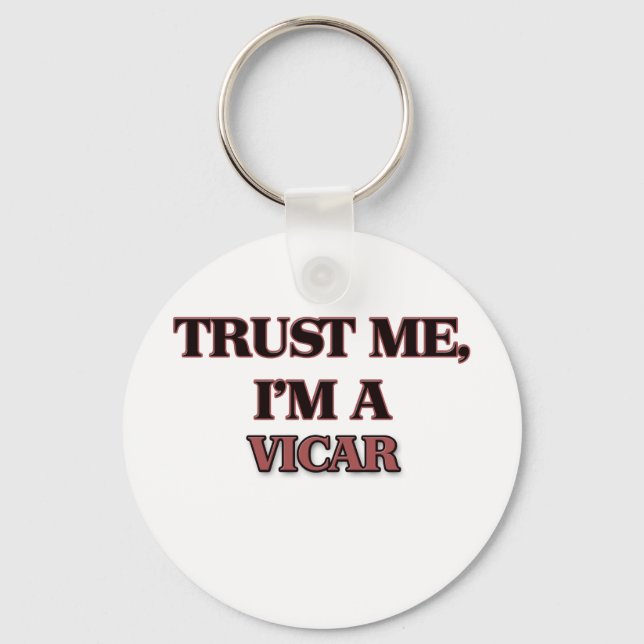 Trust Me I'm A VICAR Key Ring (Front)