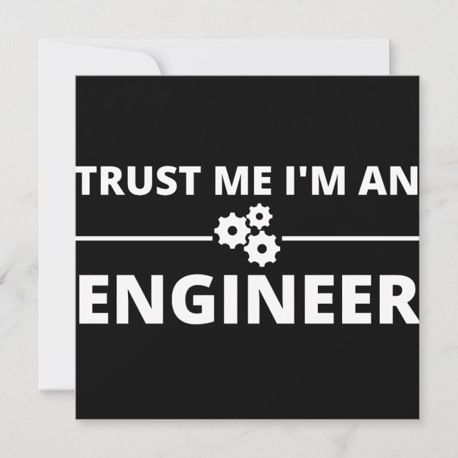 Trust me, I'm an Engineer Save The Date (Front)