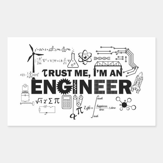 Trust Me I'm An Engineer Sticker (Front)