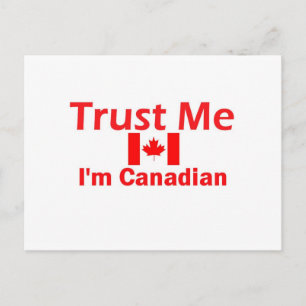Trust Me I'm Canadian Postcard