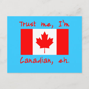 Trust Me I'm Canadian Products Postcard