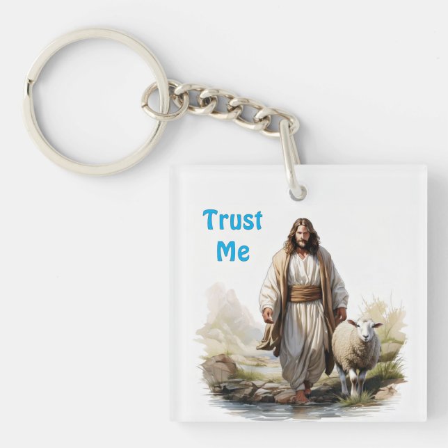 Trust Me, Jesus and Lamb Key Ring (Front)