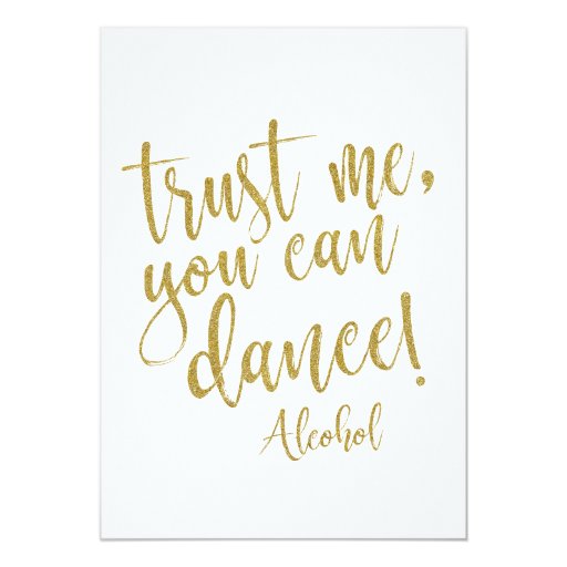 Image of Trust Me, You Can Dance Affordable Wedding Sign Invitation