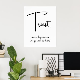 Trust Motivational Quote Wall Print