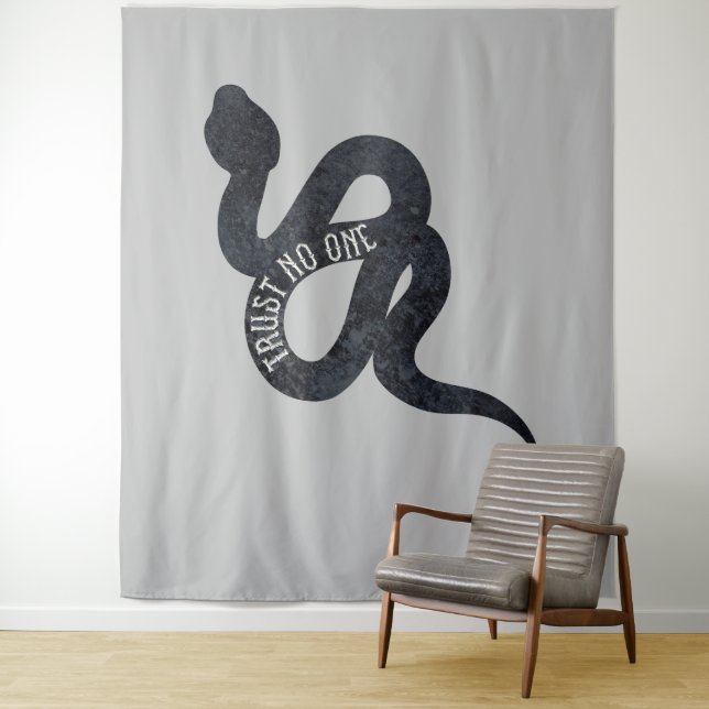 Trust No One Serpent Snake  Tapestry (In Situ)