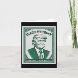 “trust Nobody” - Trump Banknote Parody 2 Card