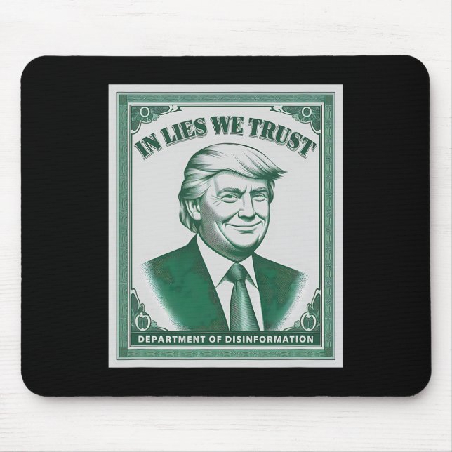 “trust Nobody” - Trump Banknote Parody 2  Mouse Mat (Front)