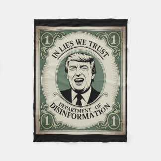 “trust Nobody” - Trump Nknote Parody _1  Fleece Blanket