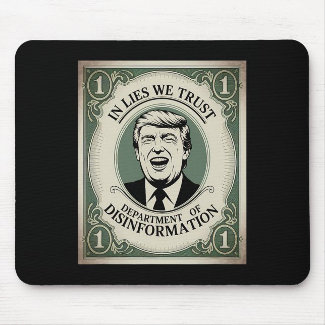 “trust Nobody” - Trump Nknote Parody _1  Mouse Mat (Front)