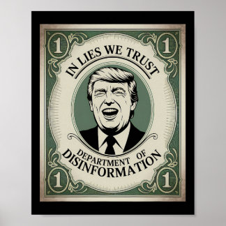 “trust Nobody” - Trump Nknote Parody _1  Poster