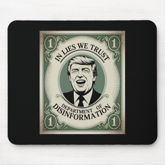 “trust Nobody” - Trump Nknote Parody 2  Mouse Mat (Front)