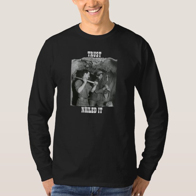 Trust - Old School Gold Mining Long Sleeve T-Shirt (Front)