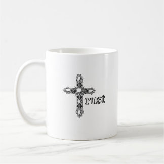 Trust Ornate Cross Christian Mug