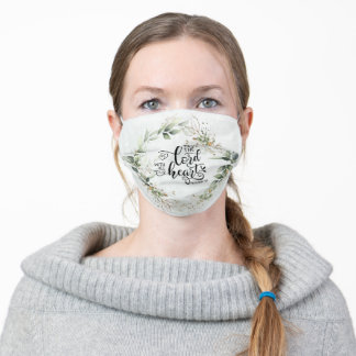 Trust the Lord...greenery floral Cloth Face Mask