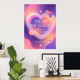 Trust the Magic Celestial Quote Poster Dreamy Gr