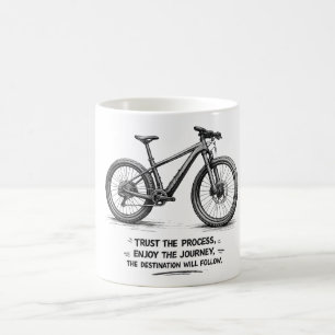 Trust The Process Cycling Sketch Bike Motivation Coffee Mug