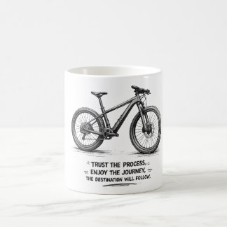 Trust The Process Cycling Sketch Bike Motivation Coffee Mug